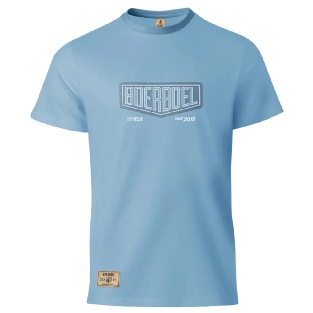 BOERBOEL WEAR MESH PRINT T-SHIRT - AIRFORCE BLUE