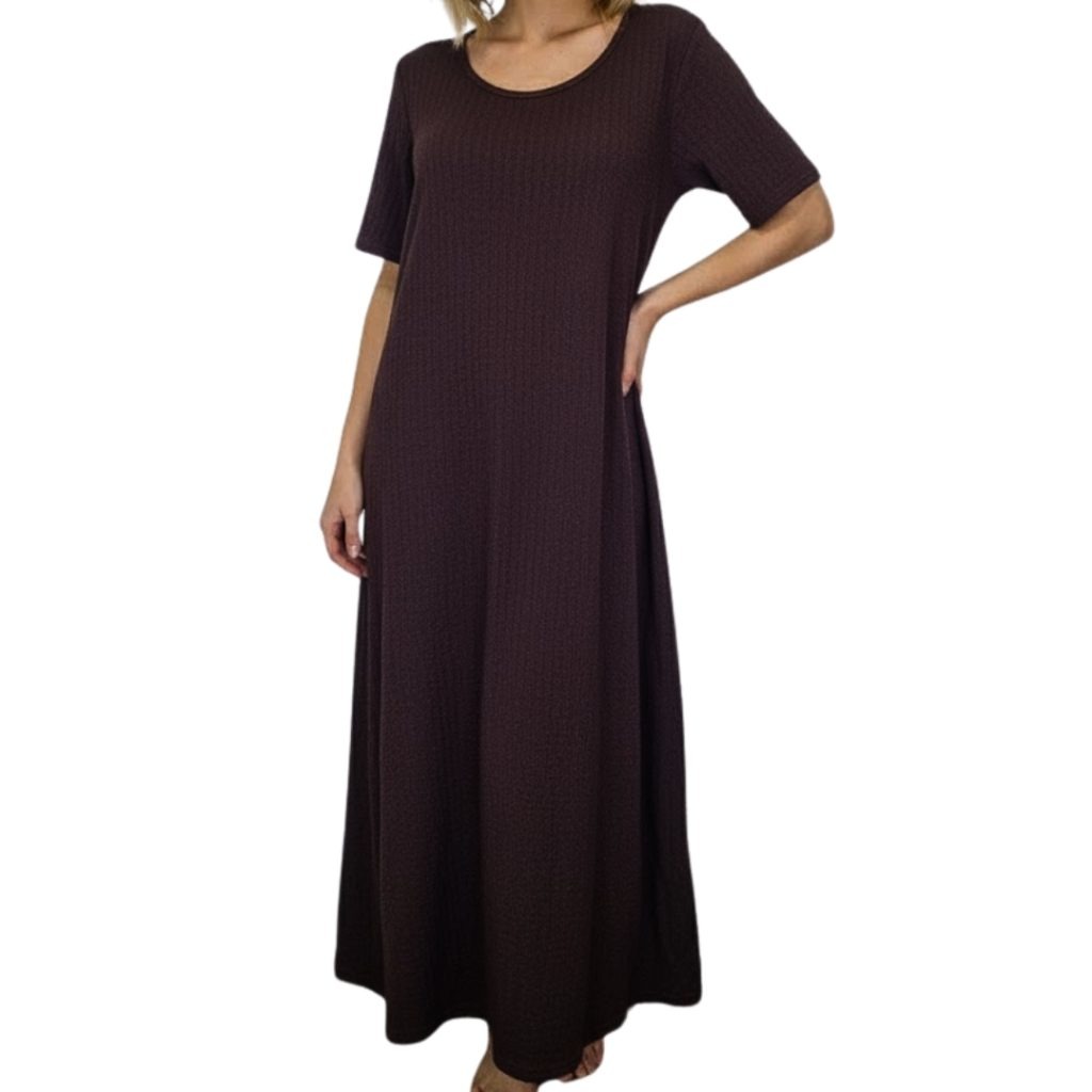 FASH WORLD S/SLV CRINKLE DRESS