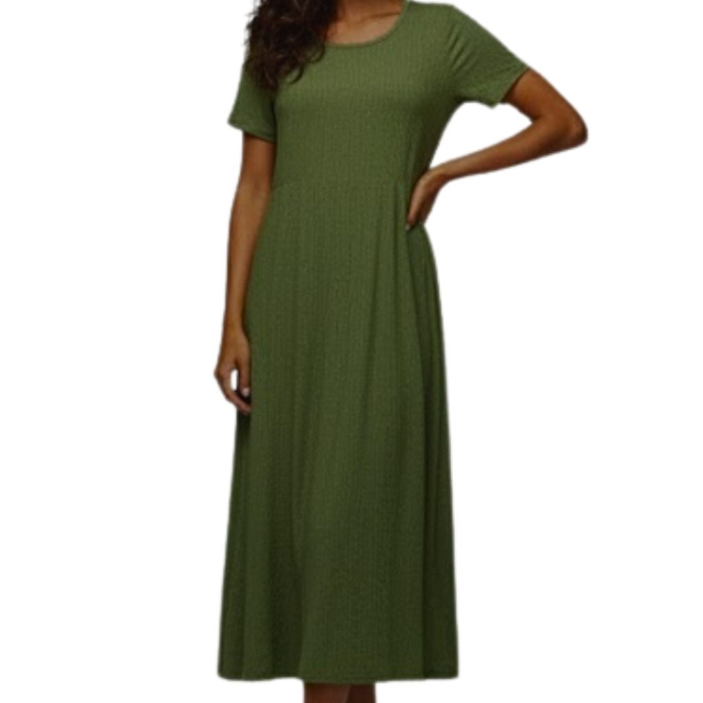 FASH WORLD S/SLV CRINKLE DRESS