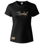 BOERBOEL WEAR LADIES METALLIC PUFF PRINT T-SHIRT - BLACK