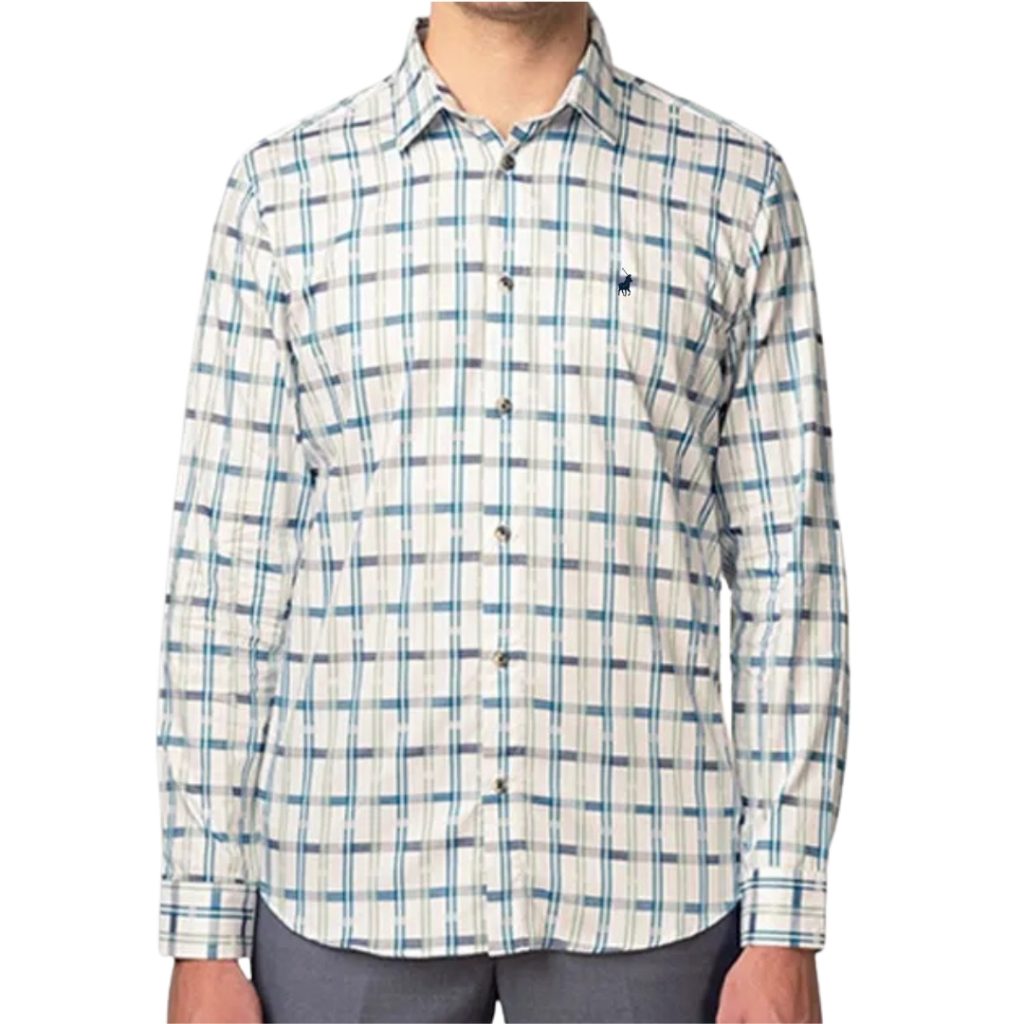 Polo Jacquard Ls Shirt