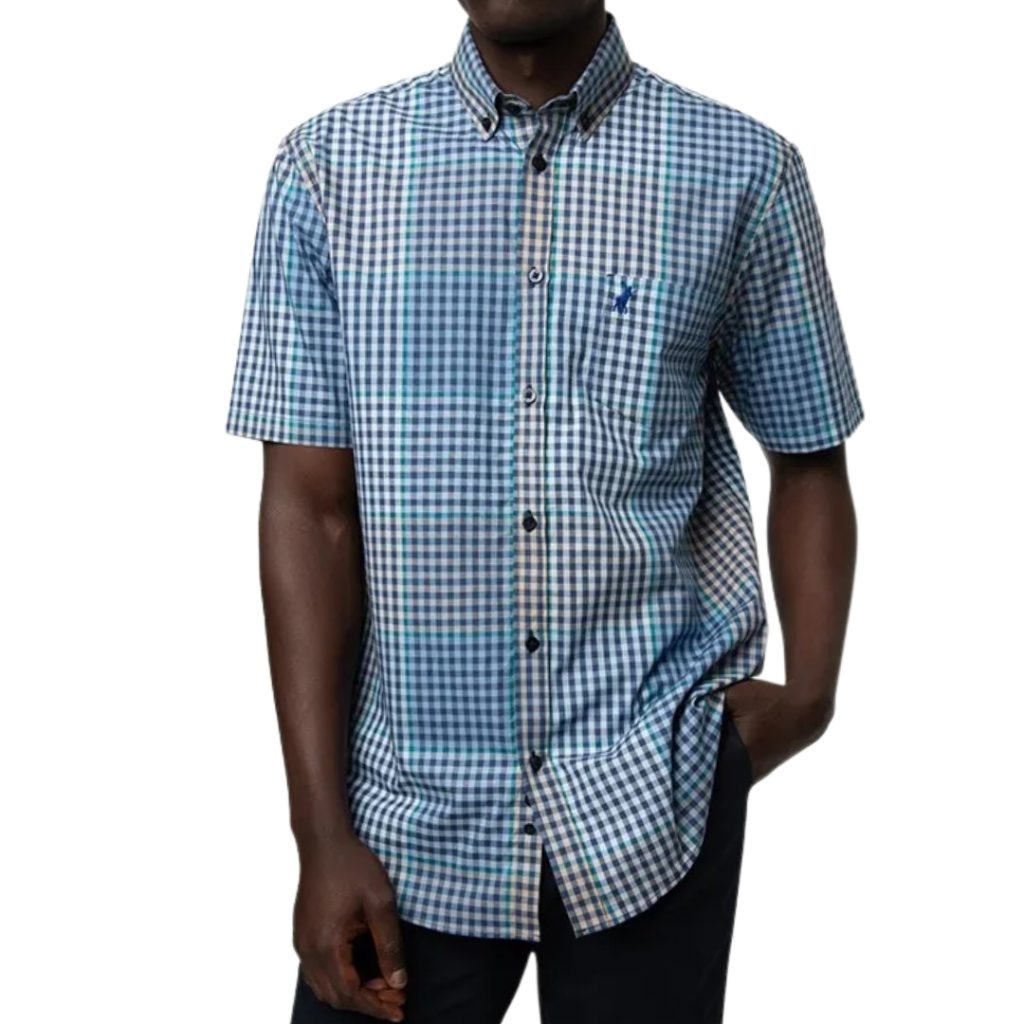 Polo Micro Gingham Check Mens Shirt