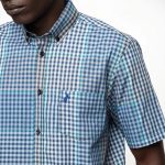Polo Micro Gingham Check Mens Shirt