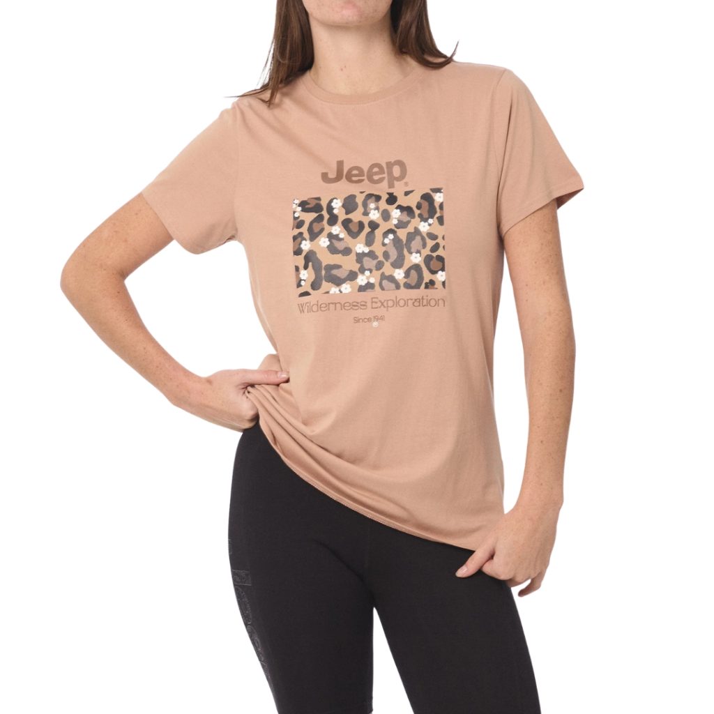 Jeep Fash Square Leopard Tee