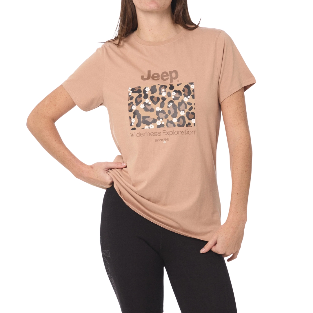 50590 Jeep Fash Square Leopard Tee