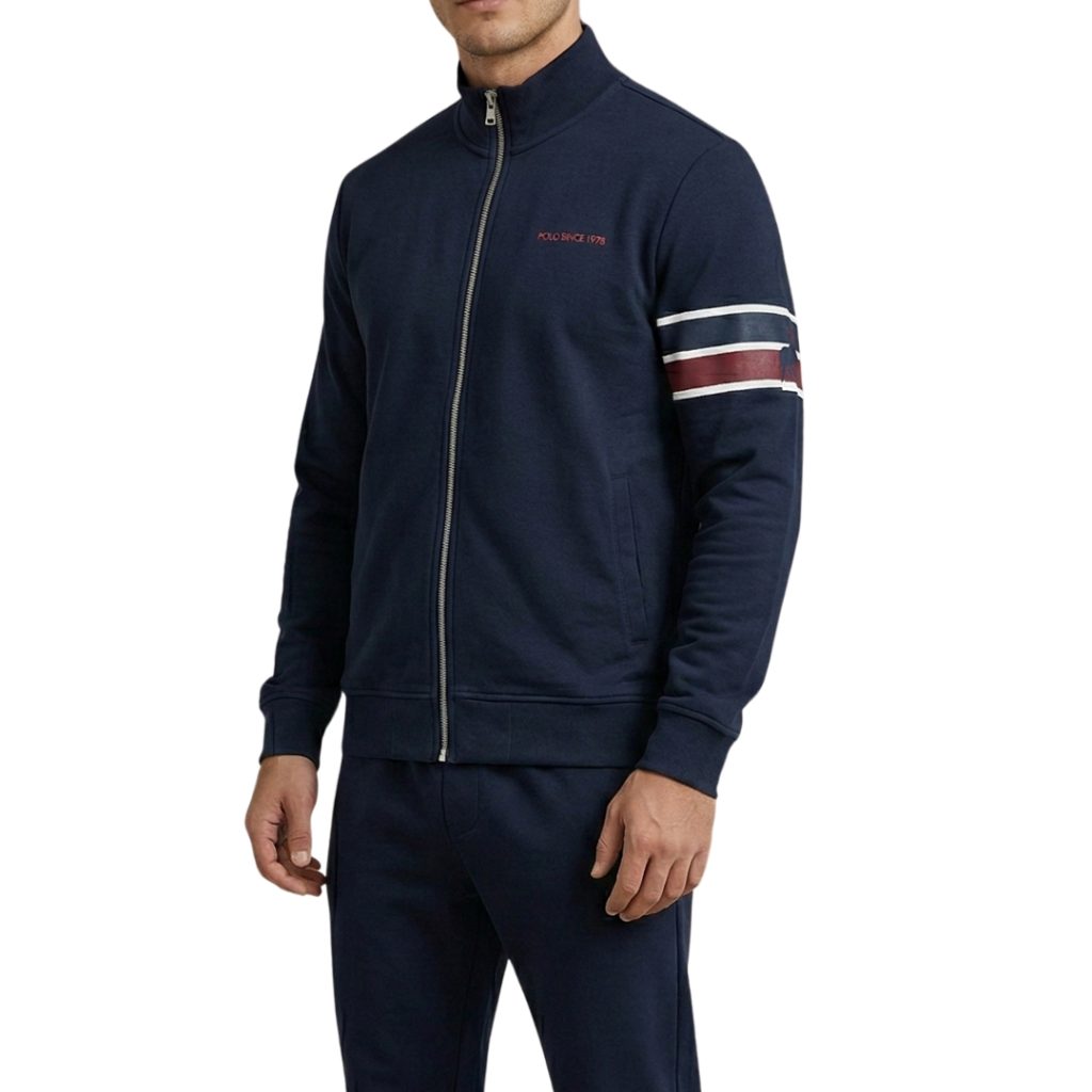Polo Mens Sport Ls Zip Thru Sweat Top