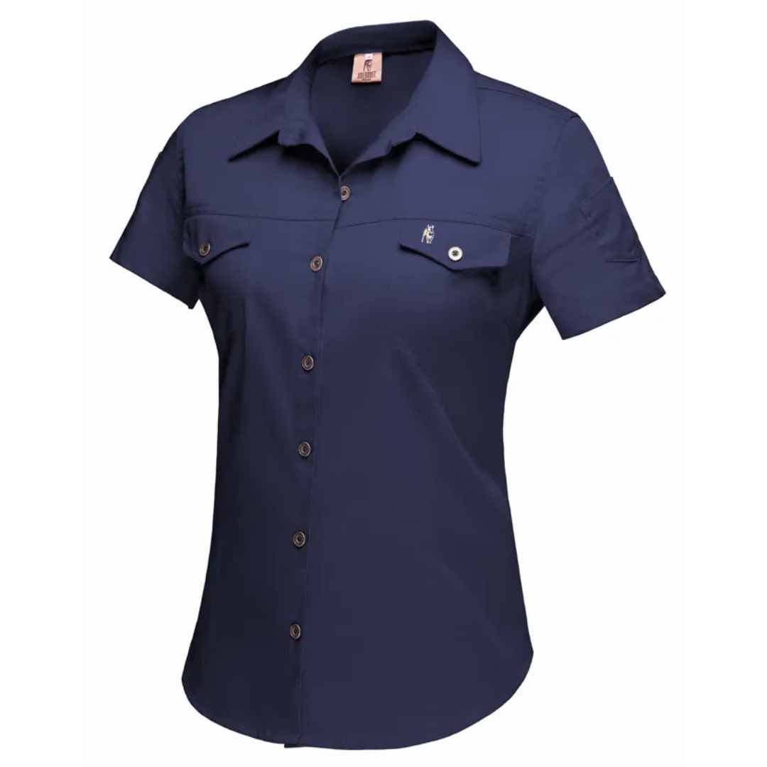 67616 BOERBOEL LADIES S/S KALAHARI SHIRT - NAVY