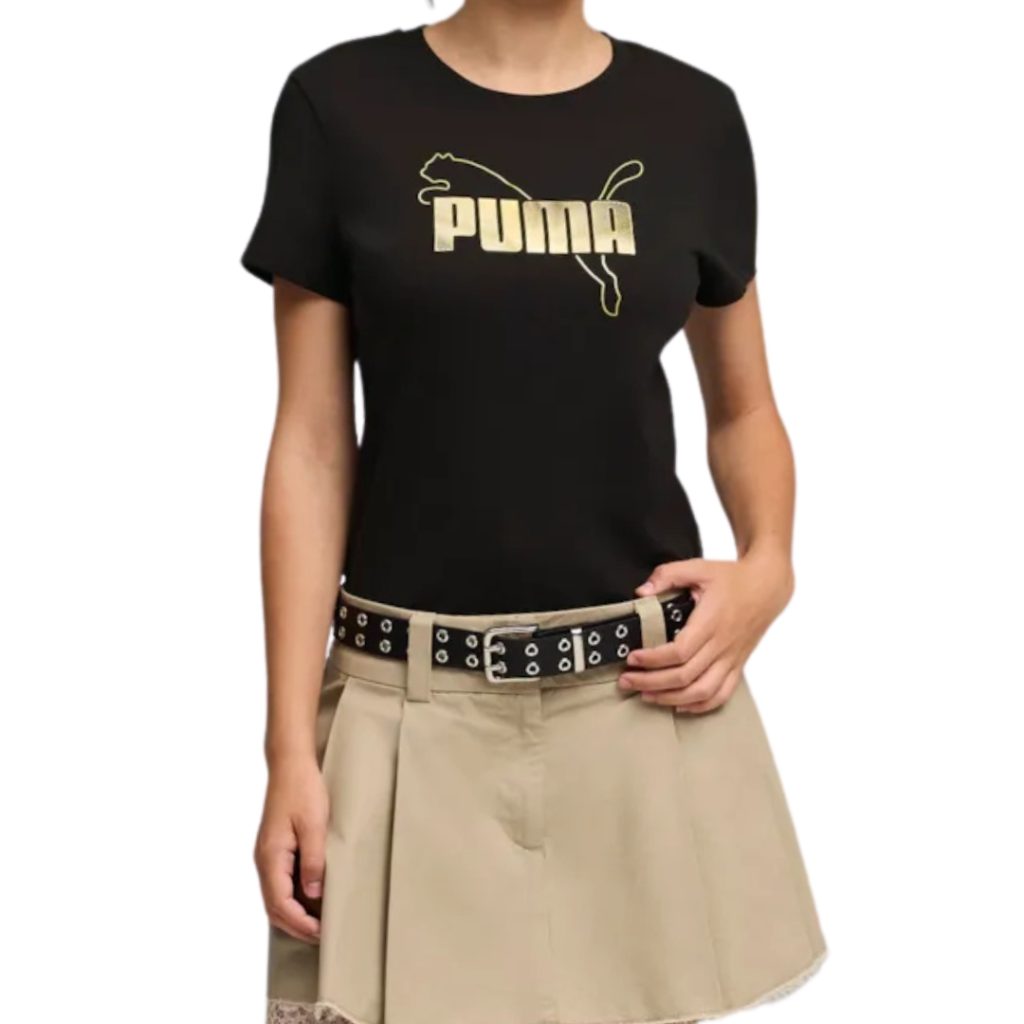Puma Ess Logo Lab Metallic Tee