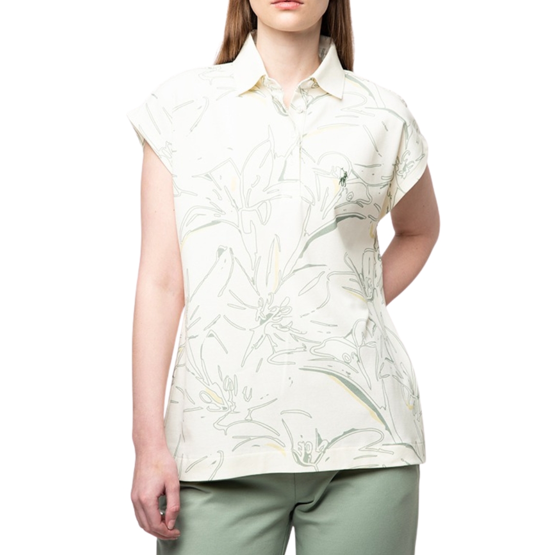 63588 Polo Wmn Mia Ss Prnt Golfer
