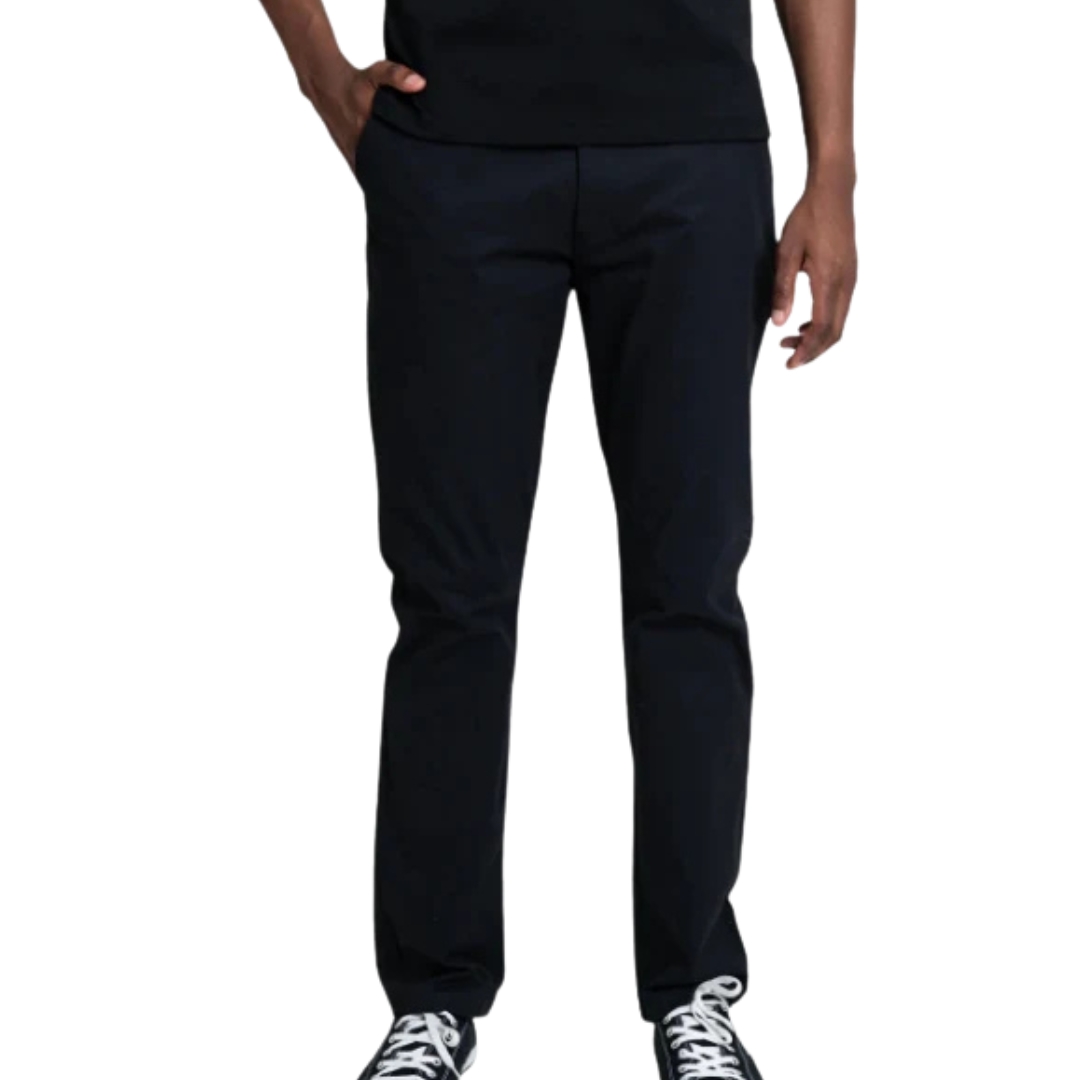 41264 Klevas Stretch Black Classic Chino - Image 1